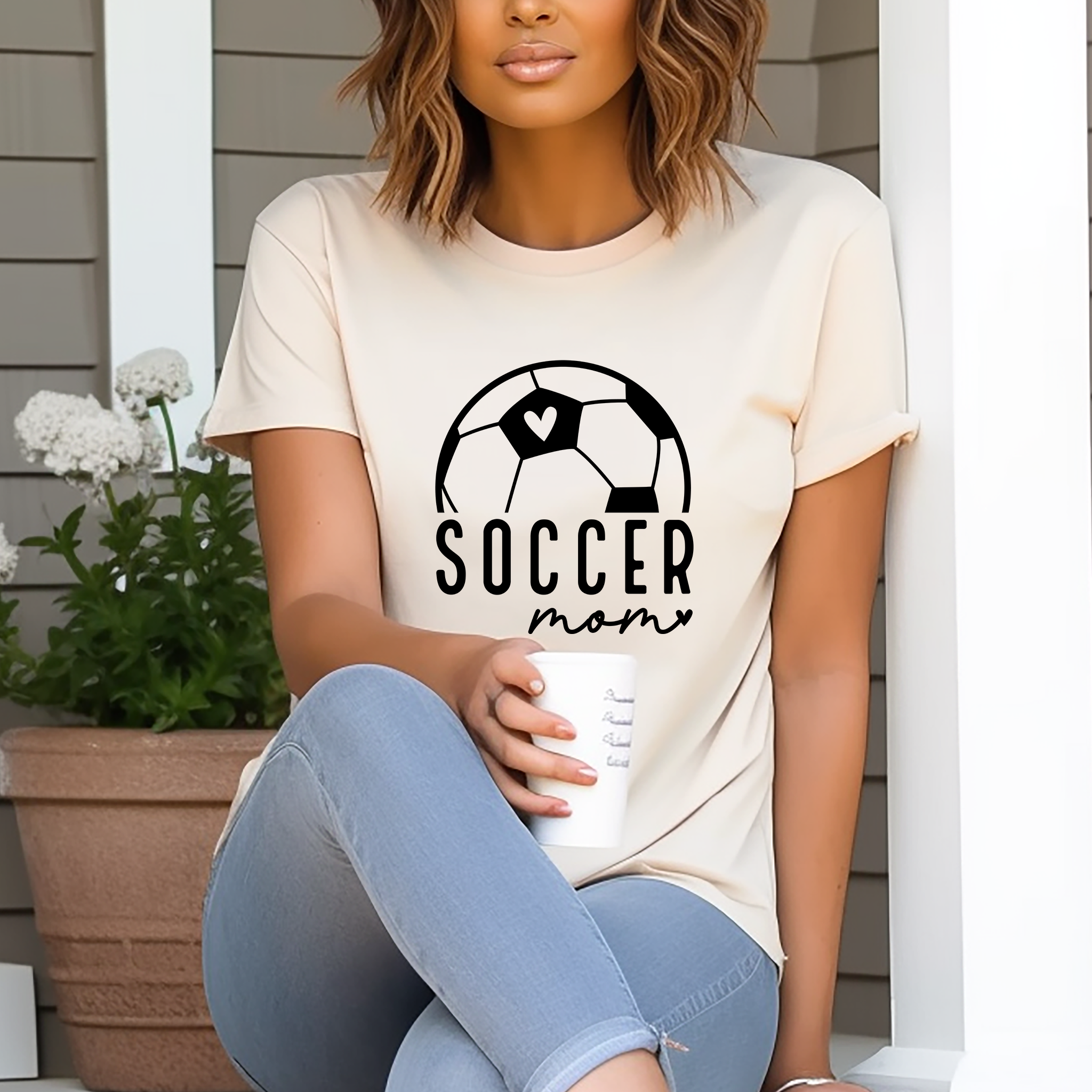 Soccer Mom Heart Black - DTF Transfer