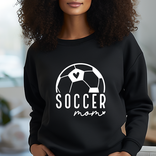 Soccer Mom Heart White - DTF Transfer